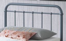 Save On Goods UK 3Ft Single Grey Tubular Steel Metal Retro Victorian Bed Frame Bedstead - thumbnail 4