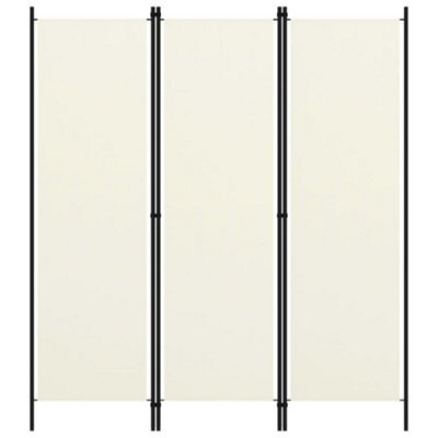 Berkfield 3-Panel Room Divider Cream White 150X180 Cm - image 1