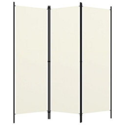 Berkfield 3-Panel Room Divider Cream White 150X180 Cm - thumbnail 2