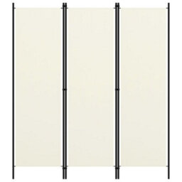 Berkfield 3-Panel Room Divider Cream White 150X180 Cm - thumbnail 1