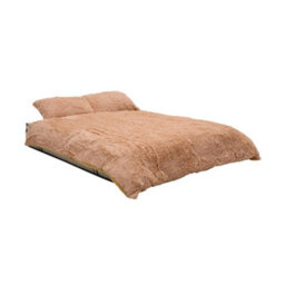 Living And Home Soft And Warm Plush King Size Faux Mink Fleece Bedding Duvet Cover With 2 Pillowcases Set Of 3 Camel - thumbnail 3