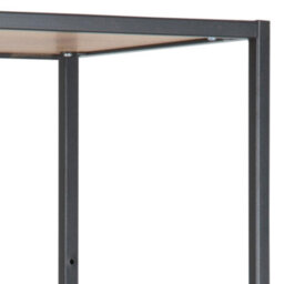 Furniture To Go Seaford Tall Black Metal Bookcase With 5 Shelves In Oak - thumbnail 5