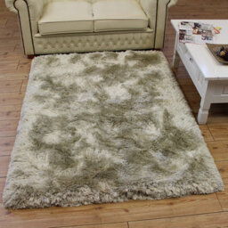White Easy To Clean Plain Handmade , Luxurious , Modern , Plain , Shaggy , Sparkle Rug For Living Room, Bedroom - 160Cm X 230Cm - thumbnail 3