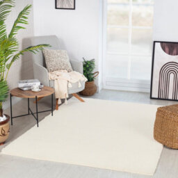 Livabliss Moda Shaggy-Solid Color Cream Plush Soft Pile Living Bedroom Rug 120 X 180 Cm Easy Care, Non Shedding - thumbnail 2