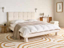Beliani Bed Boucle Cressat 160 X 200 Cm (Eu King Size) Off-White - thumbnail 2