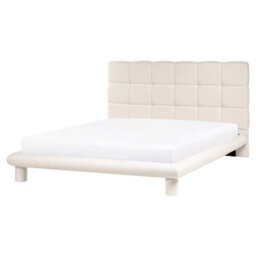 Beliani Bed Boucle Cressat 160 X 200 Cm (Eu King Size) Off-White - thumbnail 4