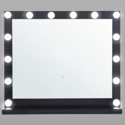 Beliani Dressing Table Mirror Led Beauvoir Black - thumbnail 4