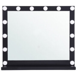 Beliani Dressing Table Mirror Led Beauvoir Black - thumbnail 1
