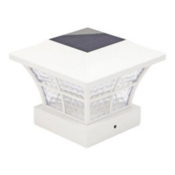 Taylor & Brown White Fence Post Solar Lights 2Pack, Led Deck Lights 3.5X3.5 & 4X4 Inch, Waterproof Outdoor Pathway Decor - thumbnail 7