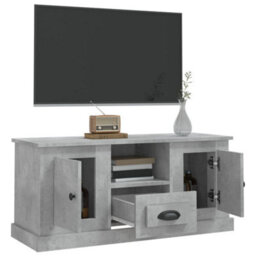 Berkfield Durable Tv Cabinet Concrete Grey 100X35.5X45 Cm Engineered Wood - thumbnail 5