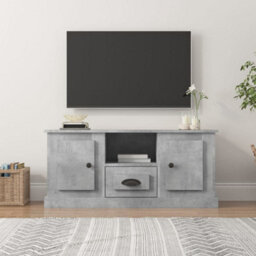 Berkfield Durable Tv Cabinet Concrete Grey 100X35.5X45 Cm Engineered Wood - thumbnail 2