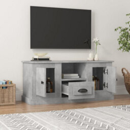 Berkfield Durable Tv Cabinet Concrete Grey 100X35.5X45 Cm Engineered Wood - thumbnail 3