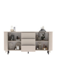 FurniComp LTD Furnicomp Palermo 180Cm 2 Door 3 Drawer Large Curved Sideboard - Cashmere - thumbnail 7