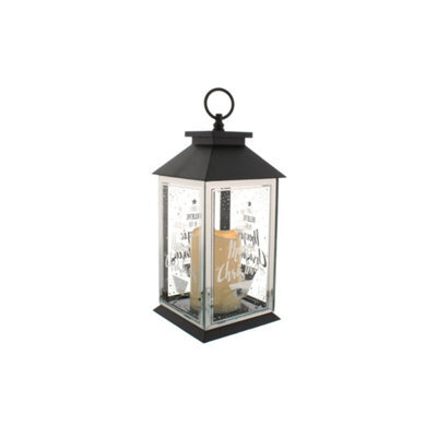 Christmas Lantern With Battery Operated Candle - Believe In The Magic - image 1