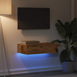Walplus Tv Cabinet With Led Lights Old Wood 60X35X15.5 Cm - thumbnail 4