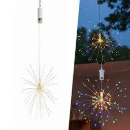 Pegdev - Pdl Battery Operated Hanging Led Burst Light With 80 Multicolour Led 9 Modes Remote Indoor Outdoor Decoration - thumbnail 4