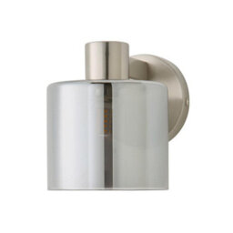 Valuelights Demi Brushed Chrome And Smoked Glass Wall Light And Bulb - thumbnail 2