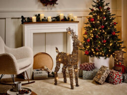 Beliani Christmas Decoration Led Grindavik Reindeer 97 Cm Natural - thumbnail 2