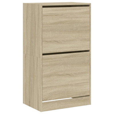 Berkfield Modern Shoe Cabinet With 2 Flip-Drawers Sonoma Oak 60X42X108 Cm