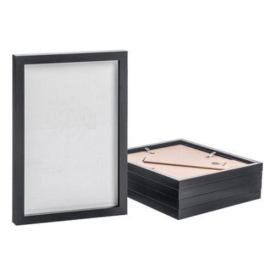 "Nicola Spring Photo Frames - A4 (8"" X 12"") - Black - Pack Of 5 - Portrait Freestanding Wall Mounted Picture Poster Display Frame" - image 1
