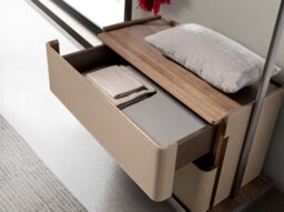 Angel Cerda Elegant Mink Leather And Walnut Coat Rack With Stainless Steel Base - thumbnail 4