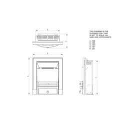 Focal Point Soho 2Kw Cast Iron Effect Inset Electric Fire With Reflective Glass Flame (H)59.6Cm (W)48.5Cm (D)15.4Cm - thumbnail 5