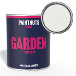 Paintnuts Garden Furniture Fence Shed Table Chairs For Wood Metal & Plastic Weatherproof Matt Paint - Signal White - 1L (Ral9003) - thumbnail 1