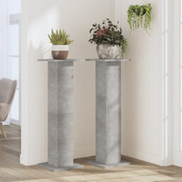 Walplus Plant Stands 2 Pcs Concrete Grey 30X30X95 Cm Engineered Wood - thumbnail 3
