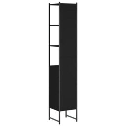 Berkfield Bathroom Cabinet Black 33X33X185.5 Cm Engineered Wood - thumbnail 8