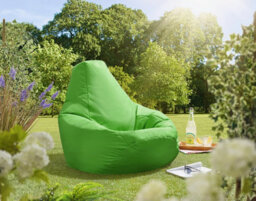 Beautiful Beanbags Adult Highback Beanbag For Indoors Or Outdoors Ready Filled Bean Bags - Lime Green - thumbnail 3