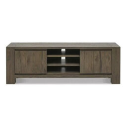 Xample Bentley Designs Sierra Dark Oak Entertainment Unit For Tvs Up To 65 Inch, Fumed Oak Finish, 2 Cupboards, 2 Shelves, Solid Oak - thumbnail 5