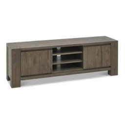 Xample Bentley Designs Sierra Dark Oak Entertainment Unit For Tvs Up To 65 Inch, Fumed Oak Finish, 2 Cupboards, 2 Shelves, Solid Oak - thumbnail 3