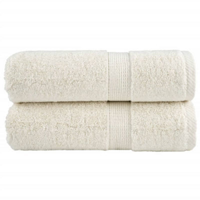 Berkfield Premium Wash Towels Solund 2 Pcs Cream 30X30 Cm 600 Gsm - image 1
