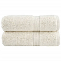 Berkfield Premium Wash Towels Solund 2 Pcs Cream 30X30 Cm 600 Gsm