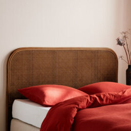 Sweeek - Headboard In Dark Rattan And Cane W 160 X D3 X H110Cm