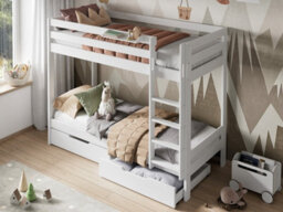 Flair Noomi Nora Wooden Bunk Bed - White - thumbnail 3