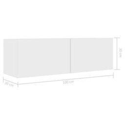 Vidaxl Tv Cabinet White 100X30X30 Cm Engineered Wood - thumbnail 9
