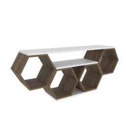 Decorotika Honey Tv Stand Tv Unit For Tvs Up To 55 Inch Walnut And White - thumbnail 6