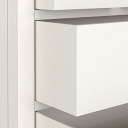 Farro Coconut White Xl 8 Drawer Chest With Washed Oak Top - Fully Assembled By Roseland Furniture - thumbnail 9