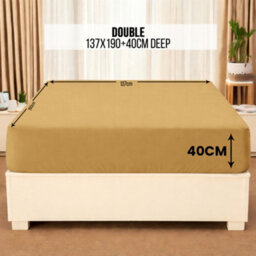 Aspire Homeware Ochre Fitted Sheet 40 Cm Extra Deep Pocket Hypoallergenic Bed Sheet Microfiber (L)190Cm X (W)137Cm, Double - thumbnail 7