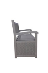 Alivio 265L Outdoor Storage Bench Box With Padlock Compatibility, Weather-Resistant Garden Storage Seat (Grey) - thumbnail 3