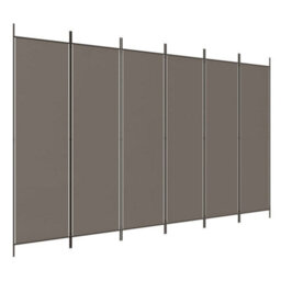 Vidaxl 6-Panel Room Divider Anthracite 300X220 Cm Fabric Room Dividers - thumbnail 2