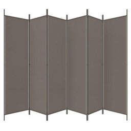 Vidaxl 6-Panel Room Divider Anthracite 300X220 Cm Fabric Room Dividers - thumbnail 5