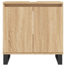 Berkfield Bathroom Cabinet Sonoma Oak 58X33X60 Cm Engineered Wood - thumbnail 4