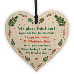 Red Ocean Handmade Memorial Gift To Hang On Christmas Tree Mum Dad Nan Grandad Memorial Gift - thumbnail 1