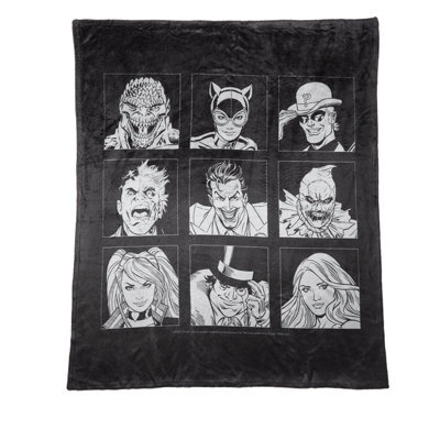 Zavvi Batman Villains Icon Fleece Blanket