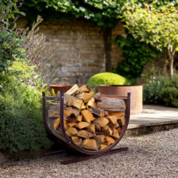  Nicoman Metal Rusted U Shape Log Storage Firewood Log Holder - thumbnail 6