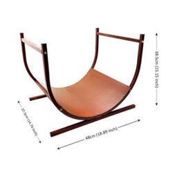  Nicoman Metal Rusted U Shape Log Storage Firewood Log Holder - thumbnail 3