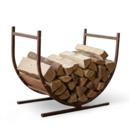  Nicoman Metal Rusted U Shape Log Storage Firewood Log Holder - thumbnail 1