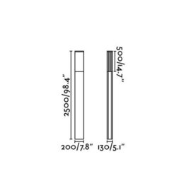 Luminosa Lighting Luminosa Datna Led Outdoor Lamp Post Dark Grey Ip65 - thumbnail 2